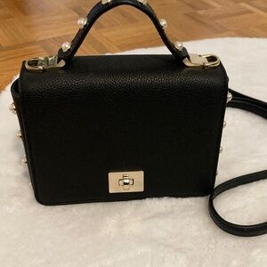 Kate spade ♠️ Serrano place mini maisie black Pearl-Accent Top Handle Crossbody